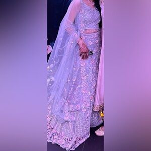 Lavender Embroidered Women’s Lehenga Dress